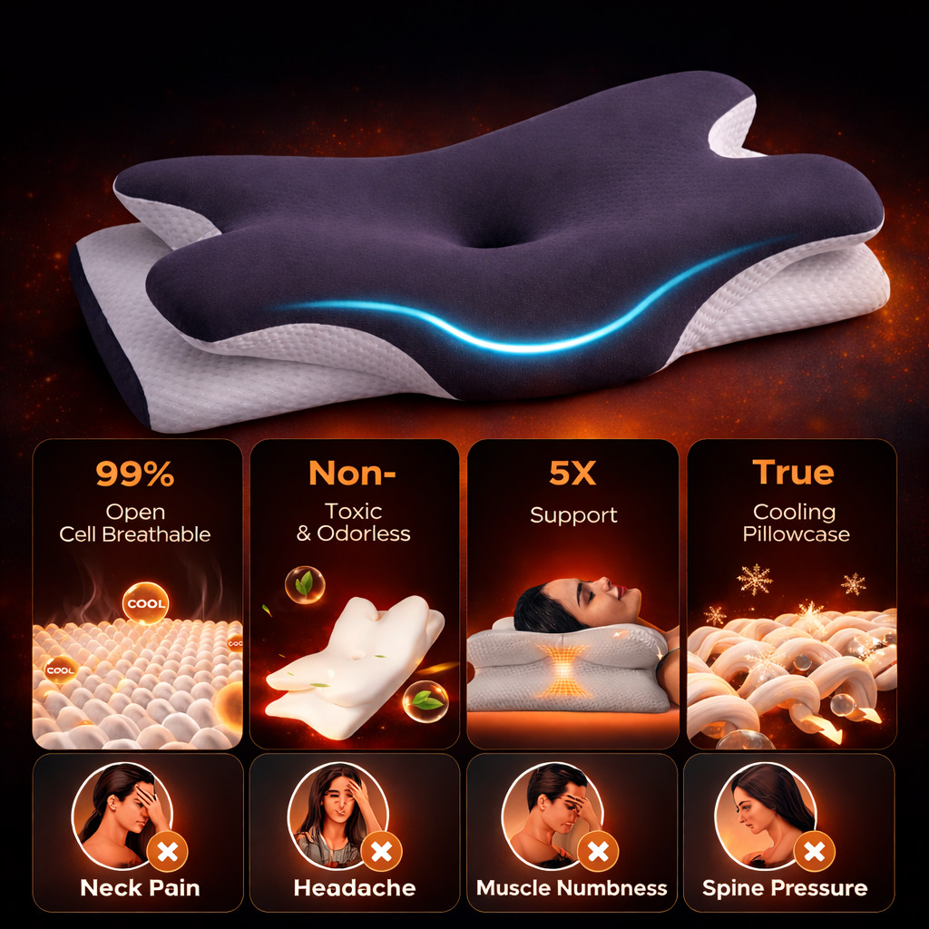OrcaCloud™ Contouring Cervical Memory Foam Pillow