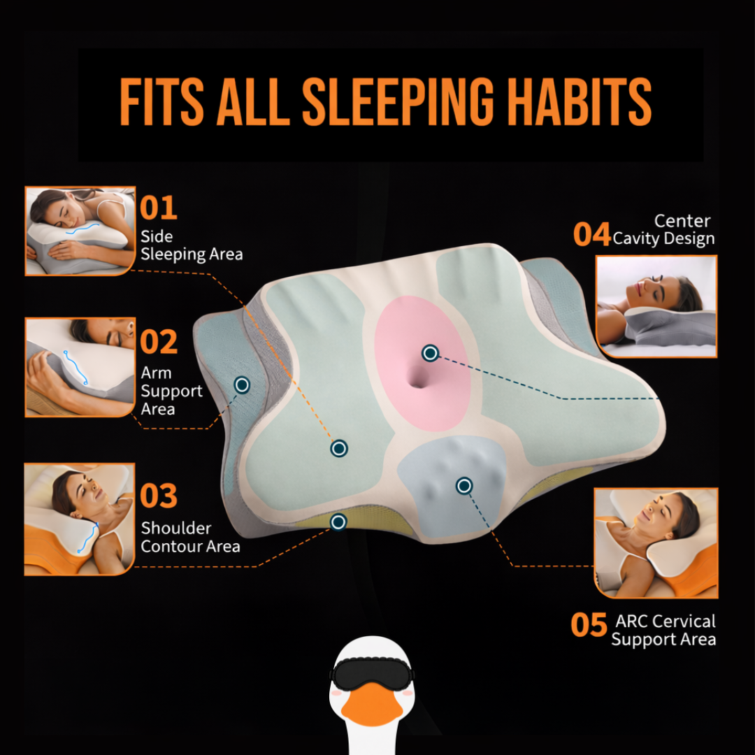 OrcaCloud™ Contouring Cervical Memory Foam Pillow